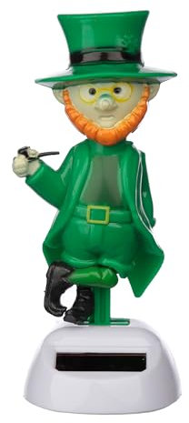 Puckator Novelty Leprechaun Solar Pal - Home Office Table Desk Dashboard Car Decor Decoration - Gift Ideas - Gifts For Teenage Old Boy Girl Dad Mums - Powered KIds Toys Toy Figure Figures