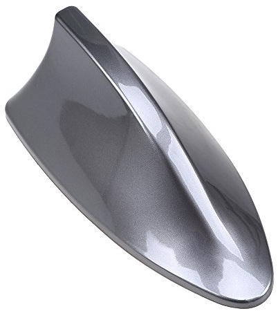 Possbay Shark Haiflosse Autoantenne mit VerstärkerAM FM Dachantenne (grau)