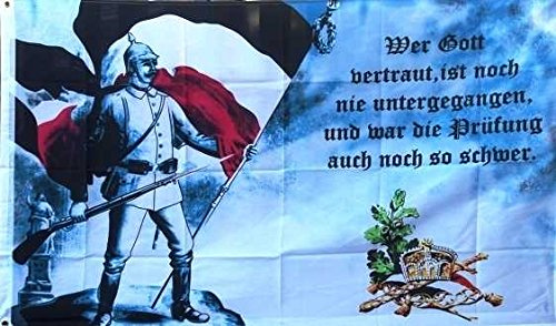U24 Flagge Fahne Kaiserreich - Wer Gott vertraut Deutschland 90 x 150 cm