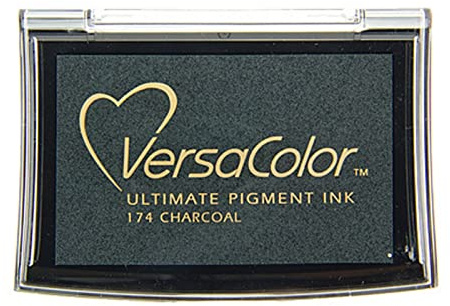 Tsukineko Verscolor Pigment Stempelkissen Synthetic Material, schwarz, 9.7 x 6.6 x 1.8 cm