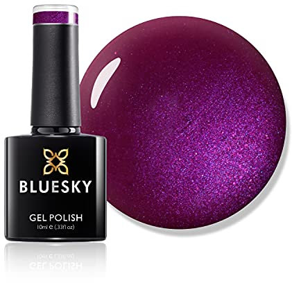 Bluesky Gel Nail Polish, Light Sky Night A033, Bright, Magenta, Purple, Long Lasting, Chip Resistant, 10 ml (Requires Drying Under UV LED Lamp)