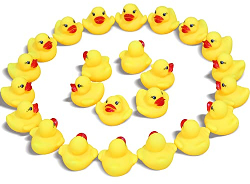 Novelty Place Gummiente Ducky Baby Badespielzeug für Kinder (24 Stück)