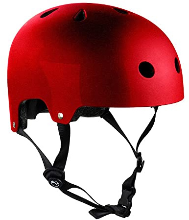 Sfr Skates H159 Casco, Unisex – Adulto, Rosso (Metallic Red), XXS/XS 49-52 cm