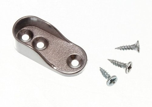 Halterungen für Kleiderschrankstange, oval, 15 x 32 mm, 2 Stück