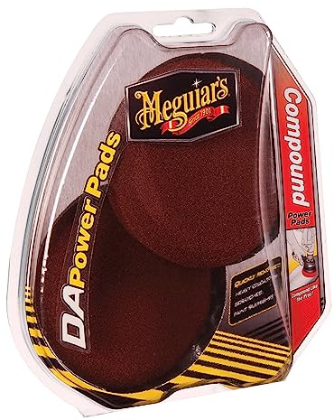 Meguiar's Car Care Products Compound Power Leichte, kraftvolle Defektentfernung mit Schaumstoff-Compounding Pads, rot, G3507, Set of 2