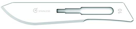 GIMA - Sterile Einwegklinge, aus Edelstahl, Nr. 10, 100er-Pack, 27020