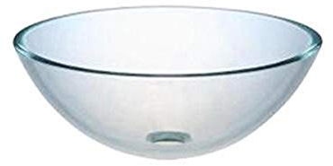 Ambassador Marine Hälfte Kugel Glas Schiff klar Glatte Glas Spüle, 12 Zoll Durchmesser x 4 3/4-Zoll Tief
