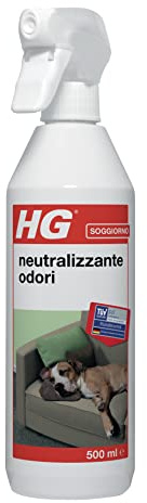 HG Neutralizzante Odori, Elimina Odori di Animali Domestici, Fumo e Cibo da Tutte le Superfici, 500 ml