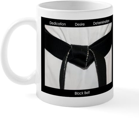 CafePress Motivational Martial Arts Black Belt Mug 11 oz (325 ml) Ceramic Coffee Mug