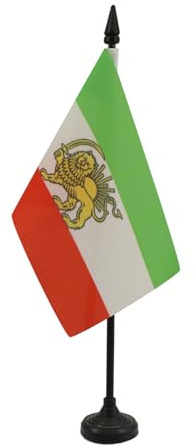 AZ FLAG Bordsflagga Iran gammal 15x10 cm 100D Polyester Plastfot