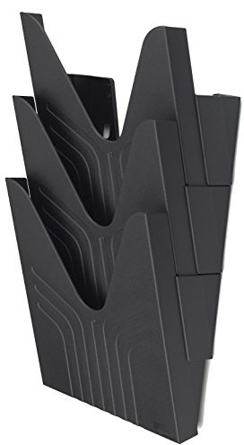 Avery - Lot de 3 Corbeilles Murales Noires