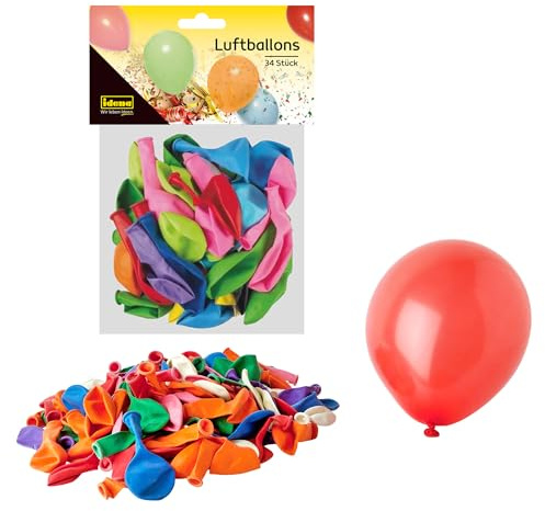 Idena 8630430 - Luftballons ca. 40 g, farbig gemischt, das fröhliche Deko-Highlight für jede Party im Haus und im Freien