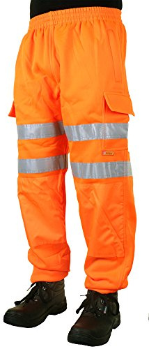 HI VIZ JOGING BOTTOMS ORANGE XXL