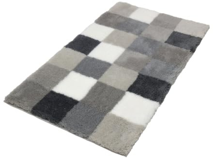 Kleine Wolke Caro Badteppich, Mikrofaser, Flanell, 1 cm cm, 85 x 150 cm | OEKO-TEX zertifiziert, rutschhemmende Unterseite, für Fußbodenheizung, maschinenwaschbar, 100% Polyacryl