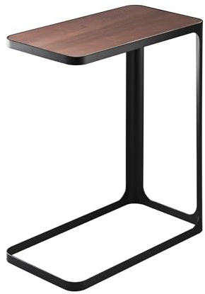 YAMAZAKI 7203 Frame Side Table, Black, Steel/Wood, 24 x 45 x 52 cm
