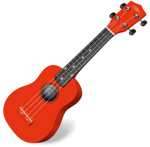 Classic Cantabile US-100 RD Sopran-Ukulele Rot, Sopran Mensur (34 | 5 cm), Korpus aus Linde, Hals aus Ahorn, 15 Bünde, Bundmarkierungen im 5., 12. und 15. Bund, Sattelbreite: 34, 5 mm, Reggae