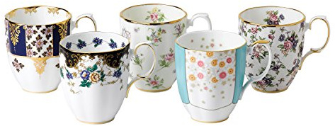 Royal Doulton 4.826–4.927,6 cm Becher, Mehrfarbig, 0,4 Liter/14,1 FL OZ, Set von 5