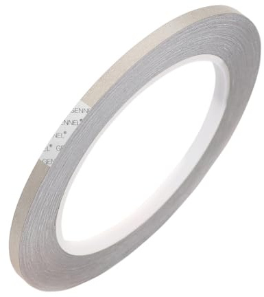 GENNEL 5mm x 20M (0.2in x 65ft) Conductive Cloth Fabric Adhesive Tape, Faraday Tape for EMI Shielding, Interference Signal Blocking, Laptop Mobilephone LCD Repair, Cable Wire Harness Wrapping