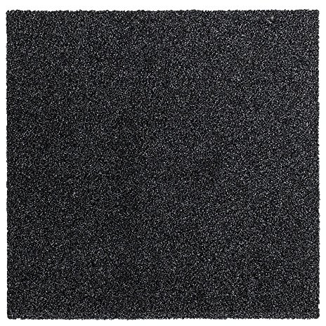 Teppichfliesen Intrigo 50x50cm selbstliegend Bodenbeläge Velours, Farben:Schwarz
