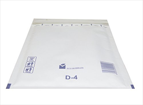 ® 100 Stück Luftpolstertaschen D/4 Weiß ECO BUBBLES mit Trifixverschluss Außenmaß: 200 x 275 mm