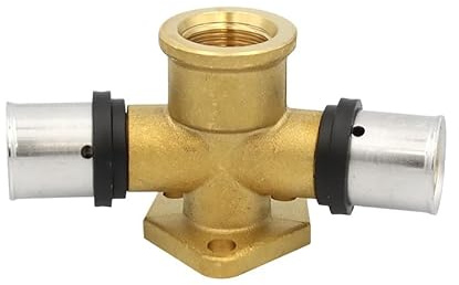 Pipetec Pressfitting Wandwinkel 20x2 mm 1/2 Zoll IG 165° Wandscheibe doppelt TH Kontur Verbundrohr, DVGW, TH-Profil