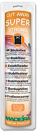 Madeira Stabilisateurs Découpés – Stütze Lourd für komplexe und detaillierte Konzeptionen, detaillierte Anweisungen inklusive – 5 m x 30 cm – Schwarz