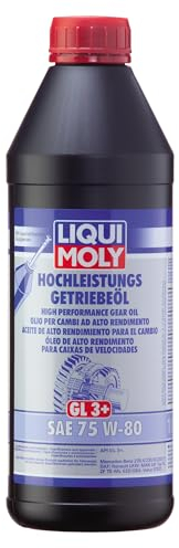 LIQUI MOLY Hochleistungs-Getriebeöl (GL3+) SAE 75W-80 | 1 L | Getriebeöl | Hydrauliköl | Art.-Nr.: 4427, farblos