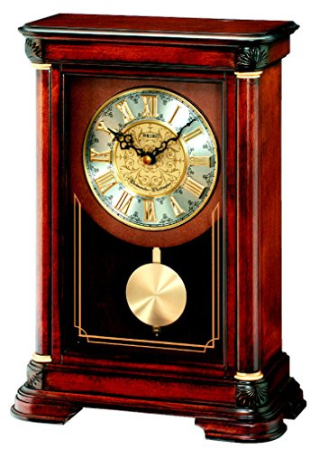 Horloge de cheminée en bois à quartz à batterie de Seiko avec carillon de Westminster ou de Whittington et contrôle du volume Qxq008b