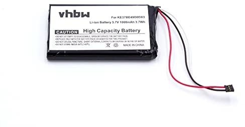 vhbw Battery compatible with Garmin Edge Touring, 800, 810 GPS Navigation System Sat Nav (1000mAh, 3.7 V, Li-ion)
