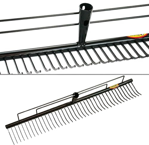 Polar 2317 großer Rasenrechen 100 cm 56 Zinken Rechen Heurechen Gartenrechen