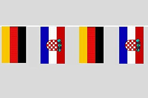 U24 Flaggenkette Deutschland - Kroatien 6,20 m Fahne Flagge Fahnenkette Freundschaft