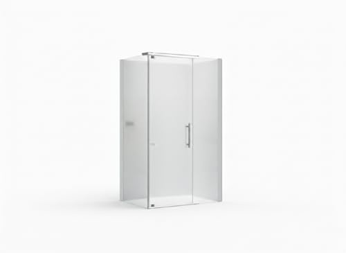 Duschkabine Dusche Duschabtrennung Hephaistos Milchglas (Satiniert) 120x90x195cm - 8mm - ohne Duschtasse