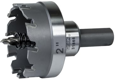 Klein Tools 31868 Heavy Duty Hole Cutter, 2-Inch Carbide Hole Cutter Cuts Stainless Steel, Mild Steel, Iron, and Copper