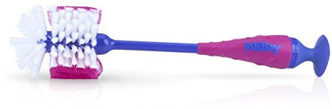 2 in 1 Bottle and Nipple Cleaning Brush with Suction Base