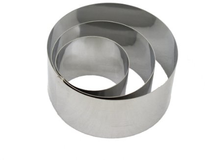 LARES Dessertring/Tortenring mit Ausdrückhilfe - Durchmesser: ca. 5cm, Höhe: ca. 4,5cm - aus Edelstahl - Made in Germany