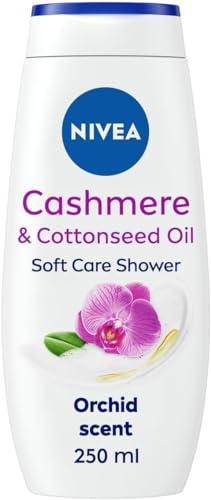 Nivea Cashmere & Cotton Oil Shower Gel (250ml), Body Wash with Vitamin C, E, and Precious Oils, Protects Skin from Drying Out and Leaves it Touchably Smooth