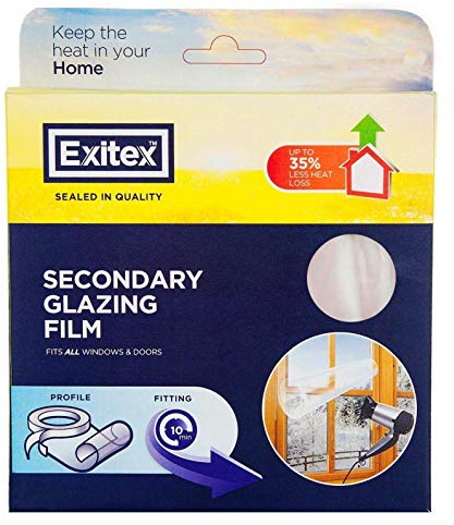 Insulating Film for Windows, Transparent Glazing Film 4.5m2 (3m x 1.5m)