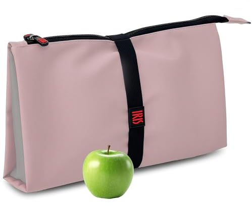 Iris Barcelona - Snack Bag Plegable 2,75 L - Bolsa Térmica Porta Alimentos Compacta 24x13x30 cm con Goma Ajustable para Bocadillo, Fiambrera, Merienda | Lunch Bag Ideal para Trabajo y Viajes | Rosa