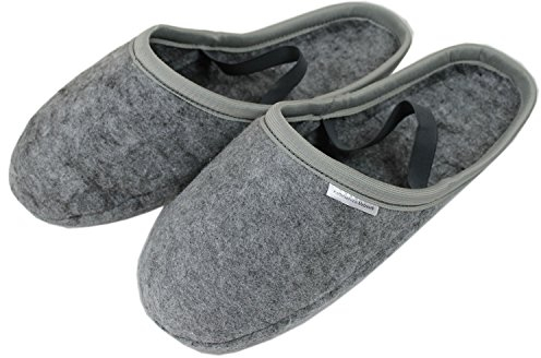 Kettelservice-Metzker Museumspantoffeln - Handwerkerpantoffeln - Filzüberschuhe - Filzlatschen - Schutzschuh - Schlosspantoffeln (1 Paar Grau)