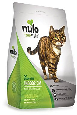 Nulo Indoor Grain Free Dry Cat Food With Bc30 Probiotic (Duck & Lentils Recipe, 5Lb Bag)