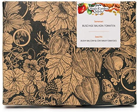 Tomates frondosos para el balcón - Set de regalo de semillas con 4 variedades compactas de tomate para el balcón y la terraza