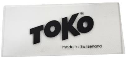 TOKO Plexi Blade 3mm GS, Plexiglas-Abziehklinge zum Abziehen von Heisswachs (mit Einkerbung für Wachsreste auf den Kanten, 3 mm dick, 13 cm breit)
