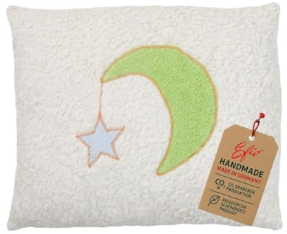 Natureline Efie Kissen Mond mit Stern groß, aus kontrolliert biologischer Baumwolle, 100% Made in Germany