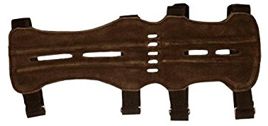 elTORO Armschutz Traditionell Lang 32 cm Wildleder dunkel, Zubehör für Bogenschießen, Pfeil und Bogen, Bogensport