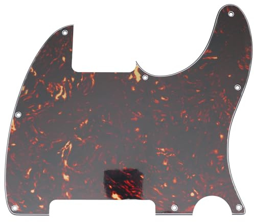 Musiclily 8 Löcher TL Pickguard Rohling 4 lagig Tortoise Shell | für Fender USA/Mexican Standard Esquire E-Gitarre