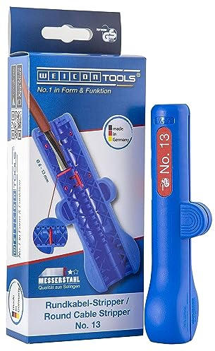 WEICON TOOLS Rundkabel-Stripper No. 13; Entmanteler für Rund- und Feuchtraumkabel von 6-13 mm Ø; Abmantelungswerkzeug