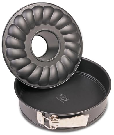 Dr. Oetker Classic Springform Cake Tin with Flat and Tube Base Diameter 24 cm - Made of High-Quality Sheet Steel with PFAS-free Non-Stick Coating, Heat Resistance up to 230°C - Made in Germany