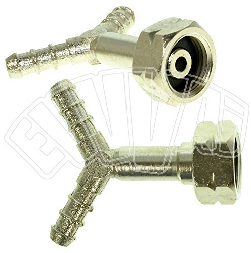 BIVIA IN OTTONE CON RACCORDO PORTAGOMMA 1/2 A NORMA PER TUBO BOMBOLA GAS GPL