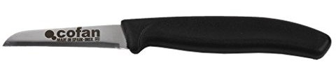 Cofan Cuchillo de Recolección | Pack de 12 Unidades | Modelo pico pato | Medida de la hoja 6,5 cm | Mango de Color negro