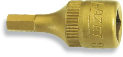 HAZET Schraubendreher-Steckschlüsseleinsatz 8501-3, Chrom-Vanadium, SW 3 mm | 1/4 Zoll (6,3 mm) Vierkant hohl, Antrieb 1/4 Zoll (6,3 mm) Vierkant hohl, Abtrieb Innensechskant Profil, Chrom-Vanadium, 9 g
